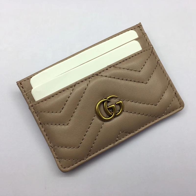 Gucci wallets 443127 Full leather plain grain nude powder
